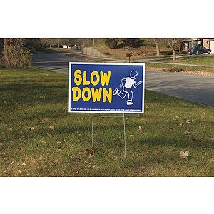TAPCO Traffic Sign,16 x 24In,YEL and WHT/BL   3PND6    