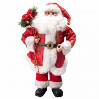 Papai Noel 46cm Vermelho & Dourado