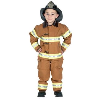 Jr. Firefighter Suit Tan Childs Costume   Size Large (12 14)