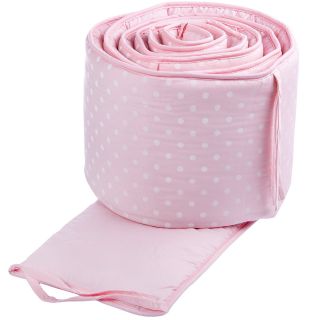 ABC 100% Cotton Percale Crib Bumper   Pink Dot   
