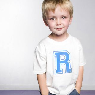 childs initial t shirt by rusks&rebels  