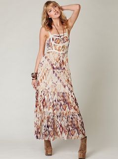 Free People Printed Point dEsprit Maxi Slip at Free People Clothing 