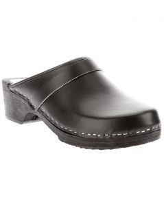 Moheda Toffeln Leather And Wood Clog   58M   farfetch 