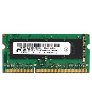 Micron 4GB DDR3 RAM 1066MHz PC3 8500 204 Pin Laptop SODIMM Micron