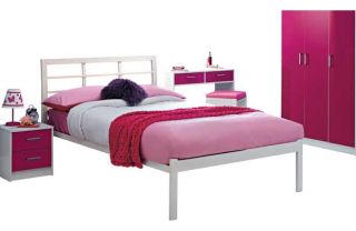Sammi Single Bed Frame   White. from Homebase.co.uk 