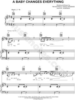 Faith Hill   A Baby Changes Everything Sheet Music    