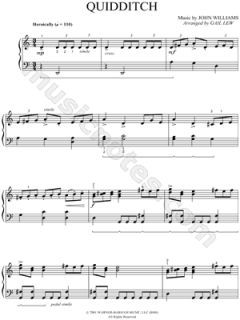 John Williams   Quidditch Sheet Music (Piano Solo)    & Print