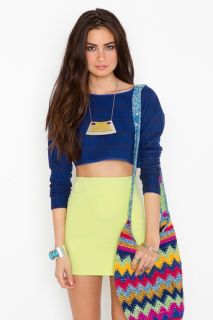 Striped Crop Knit   Cobalt in Clothes at Nasty Gal 