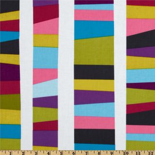 Kona Modern Quilts Scrappy Stripe Berry   Discount Designer Fabric 