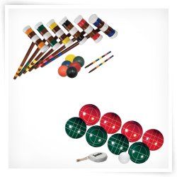 Franklin Combination 107mm Bocce Ball and Croquet Set