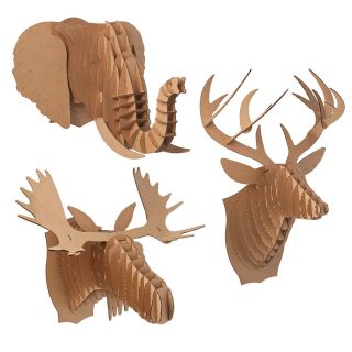 CARDBOARD ANIMAL HEADS  Paper Deer, Moose, Elephant  UncommonGoods