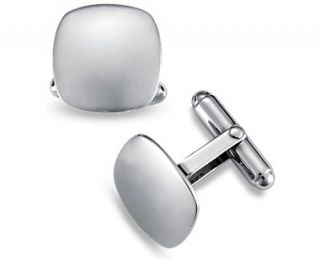 Cushion Shaped Cuff Links in Sterling Silver  Blue Nile