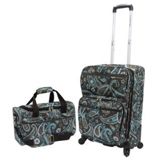 Traveler 2 Piece Carry On Luggage Set   Brown Paisley (US3200T 