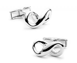 Infinity Cuff Links in Sterling Silver  Blue Nile