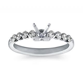 Floating Diamond Engagement Ring in 18k White Gold (1/3 ct. tw 