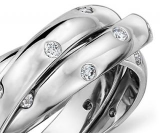 Rolling Starlight Diamond Eternity Ring in 18K White Gold  Blue Nile