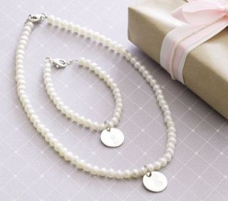 Girls Pearl Bracelet & Necklace