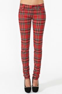 Tartan Skinny Jeans in Clothes at Nasty Gal 
