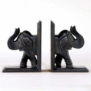 Espresso Elephant Bookends, Set of 2  World Market