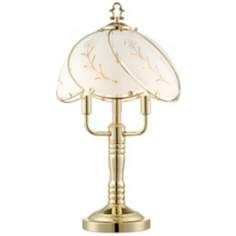 Etched Flower Petal Shade 19.5 H 3 Light Touch Table Lamp