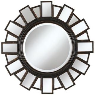 Antique black edging. Mirrored frame. Beveled edge inner mirror. 35 