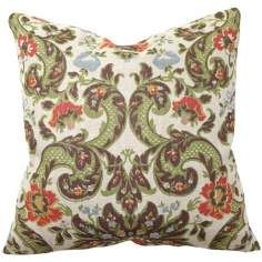 Multi Print Grand Floral 22 Wide Throw Pillow