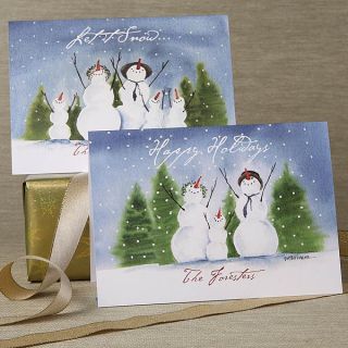 6163   Snow Family© Personalized Christmas Cards 