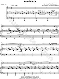 Image of Franz Schubert   Ave Maria   Piano Accompaniment (Clarinet 