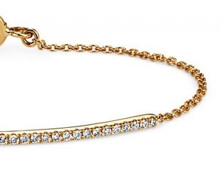 Diamond Bar Bracelet in 14k Yellow Gold  Blue Nile
