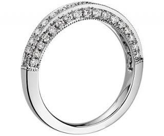 Heirloom Pavé Diamond Ring in 18k White Gold  Blue Nile