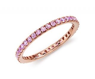 Pink Sapphire Eternity Ring in 18k Rose Gold  Blue Nile