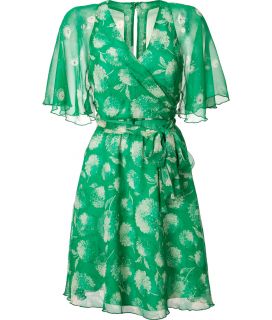 Anna Sui Green Wrap Silk Dress  Damen  Kleider  