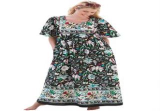 Plus Size Long lounger with bib and border print by Only Necessities 