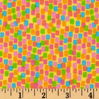 Parfait Flannel Square Dots Banana   Discount Designer Fabric 