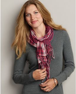 Woven Double Sided Plaid Scarf  Eddie Bauer