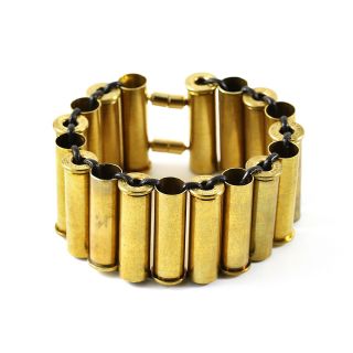 BULLET CASING CUFF  Gun, Shell, Gold Jewelry, Statement Piece 