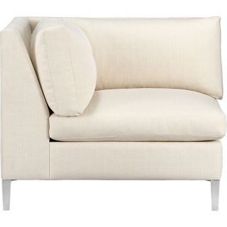 cielo ivory corner chair in chairs  CB2