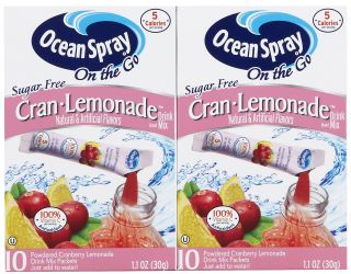 Ocean Spray Cranberry Lemonade, Powder Sticks, Sugar Free, 10 ct, 2 pk