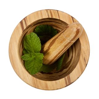 TIGER BAMBOO MORTAR & PESTLE  Herbs, Spices, Cooking Tool, Kitchen 