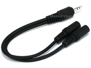 Large Product Image for 6inch 3.5mm Stereo Plug/Two 3.5mm Stereo Jack 