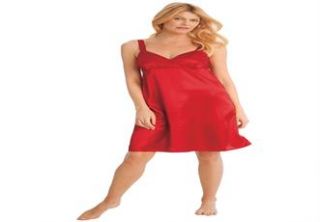 Plus Size Chemise with crossover satin bodice by Amoureuse®  Plus 