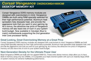Buy the Corsair Vengeance 8GB Desktop Memory Kit .ca