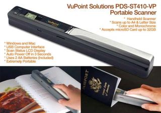 VuPoint PDS ST410 VP Magic Wand Portable Scanner Product Details