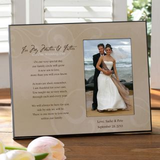 12018   To My Parents Personalized Wedding Frame   Tan