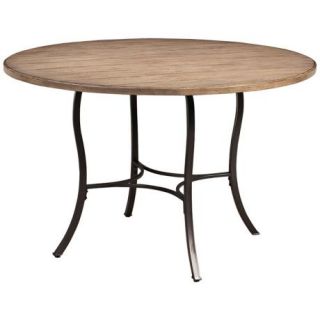 Hillsdale Charleston Round Wood and Metal Dining Table   