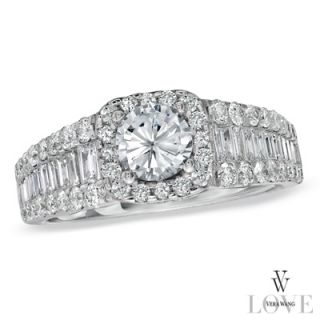 Vera Wang LOVE Collection 2 CT. T.W. Diamond Framed Engagement Ring in 