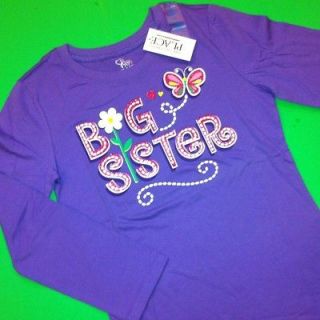   Sister Girls Graphic Shirt 5 6 Small Gift Purple Flower Butterfly