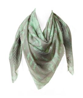 Lala Berlin Mint Cube Bantu Scarf    (sold out)