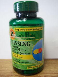 GINSENG Complex, 1000 mg., with Royal Jelly, 100 Capsules
