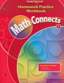 Math Connects, Grade 1, Homework Practice Workbook by MacMillan McGraw 